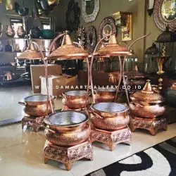 Roll Top Chafing Dish Tembaga
